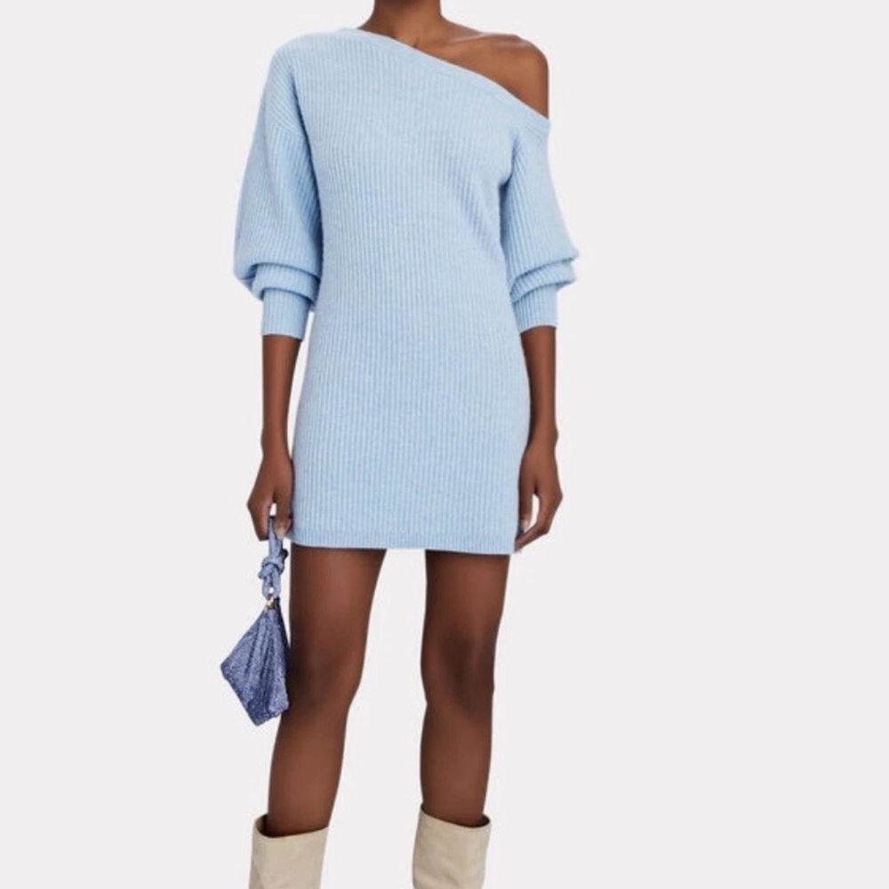 Intermix Blue Jackie Pullover Sweater Dress
